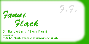 fanni flach business card